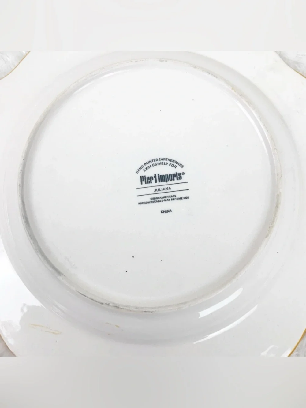 Pier 1 Imports 3 Juliana Salad Plates Earthenware Floral Boho 8.5”